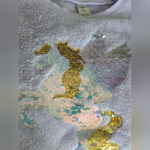 Lavender Unicorn Sweater Size 14 - Picture 5 of 7